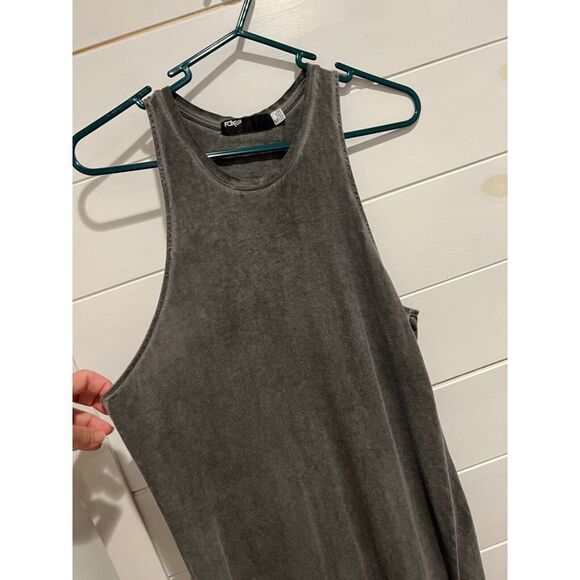 WOMENS FOX RACING MOTOCROSS LONG RACERBACK WASHED GRAY HIGH SIDE SLIT DRESS MED - Picture 3 of 7